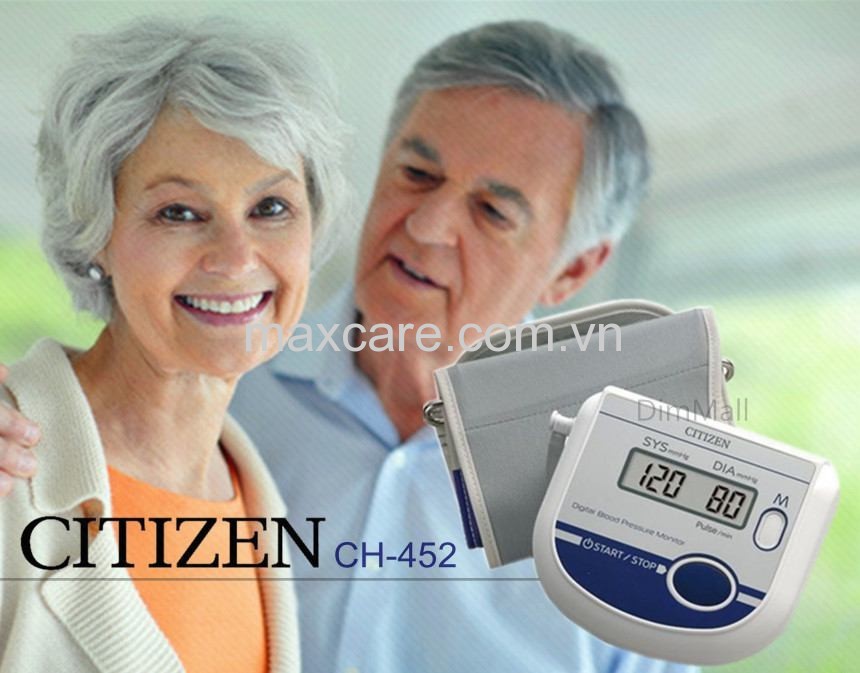 Hình ảnh máy đo huyết áp điện tử bắp tay citizen CH-452 AC